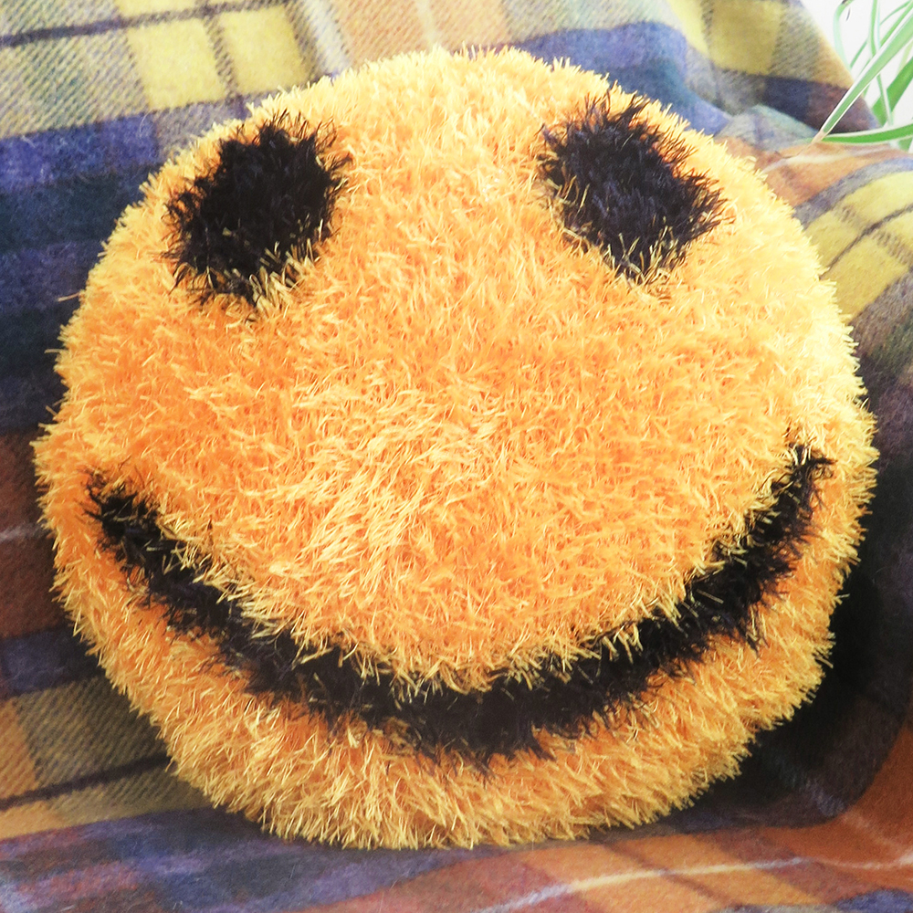 smiley emoji cushion