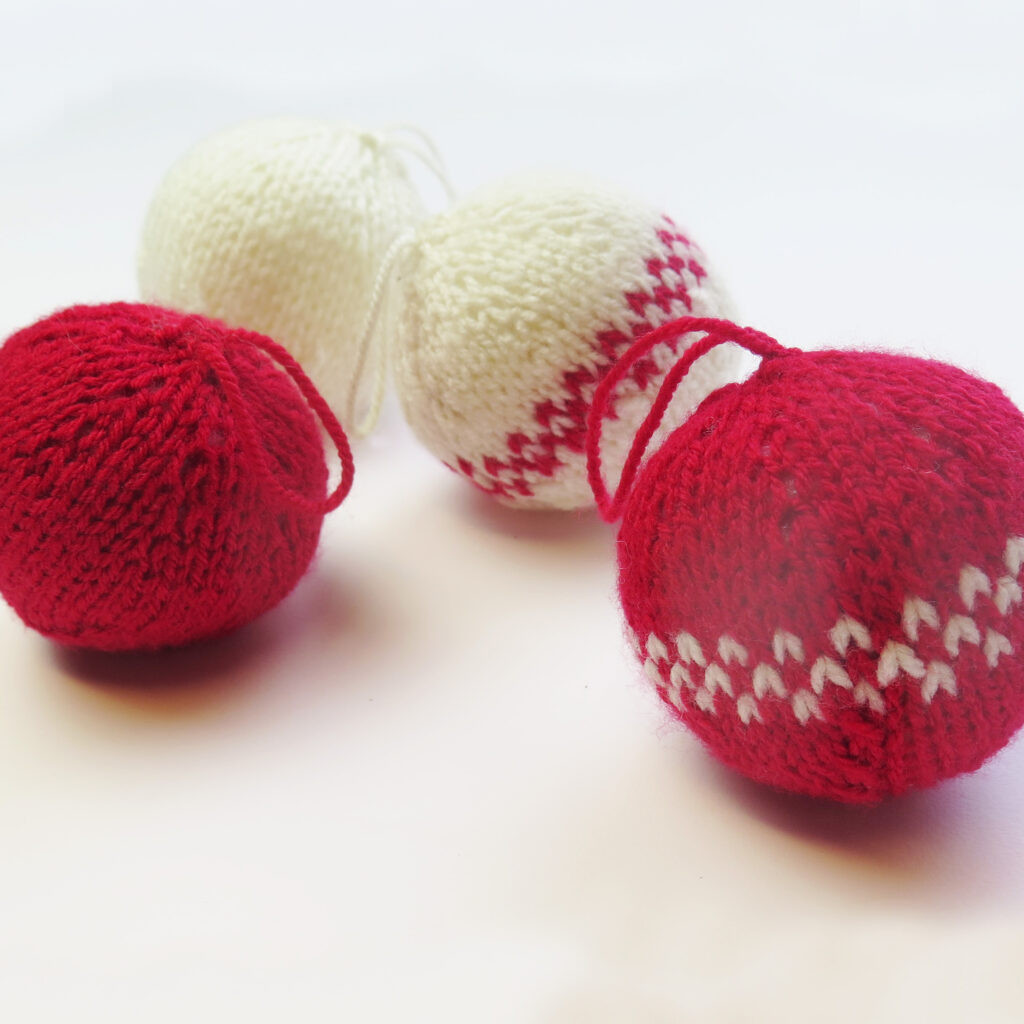 Knitted Christmas Baubles