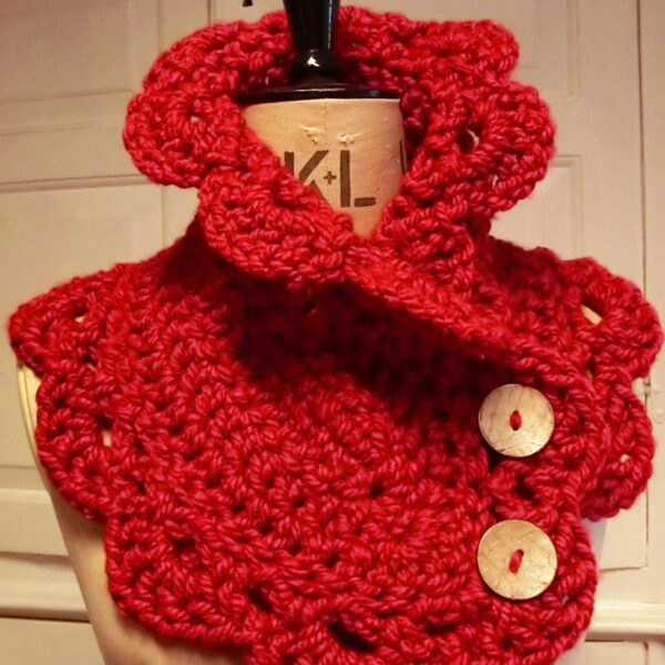 Cowl Neck Warmer Pattern PDF